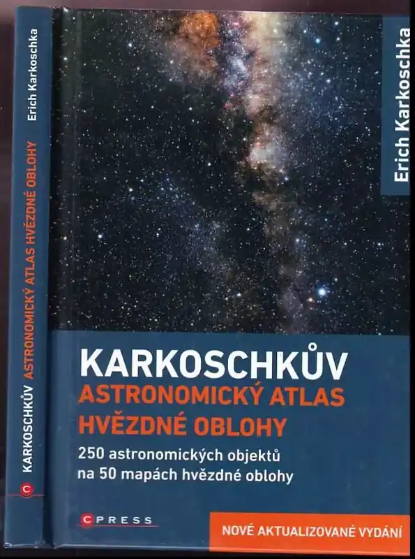 Aktuální Karkoschkův astronomický atlas hvězdné oblohy : s 250 objekty na 50 mapách celé hvězdné oblohy