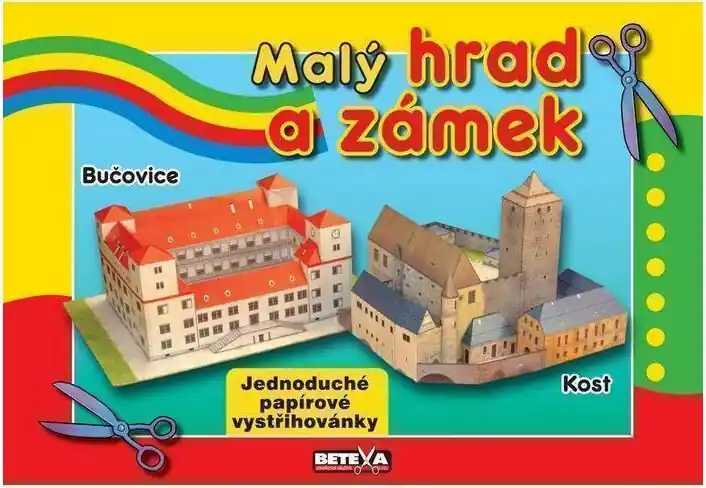 Malý hrad a zámek - Jednoduché papírové vystřihovánky Nejlepší Volba
